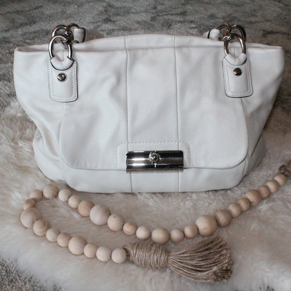 Coach Handbags - COACH White Kristin 16814 Leather Handbag